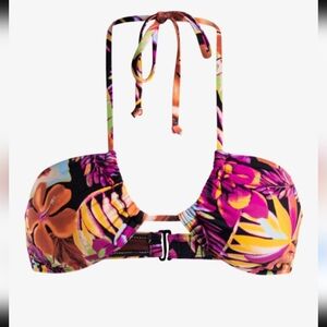 Tropical Floral Bikini Top